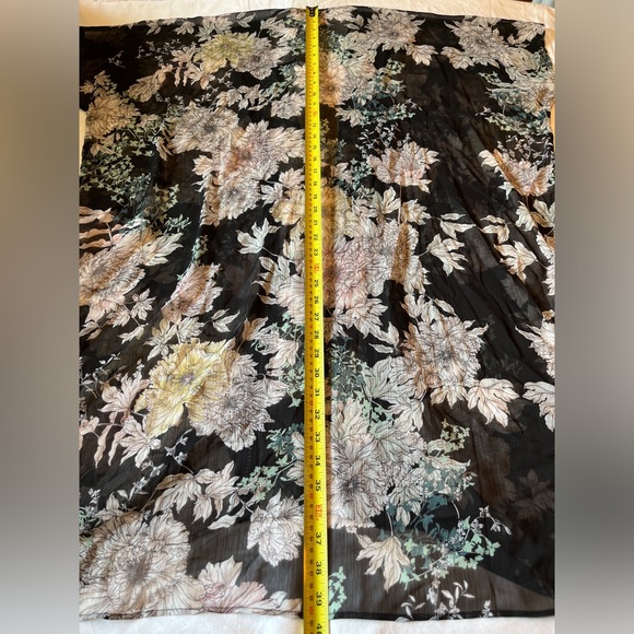 Band of Gypsies Sheer Black Floral Kimono Jacket Boho Topper Size XS/S EUC - Picture 5 of 8